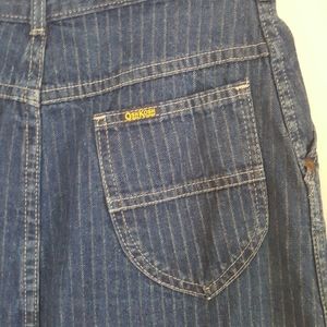 Vintage 80's Oshkosh B'gosh Pinstriped Denim Jeans Skirt